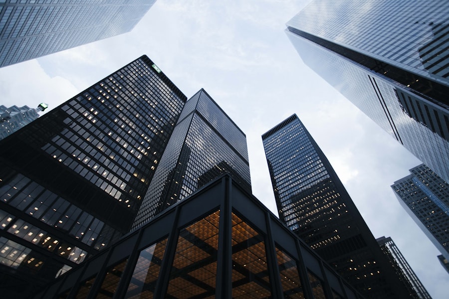 Modern city skyline representing Interlik Solutions industry expertise
